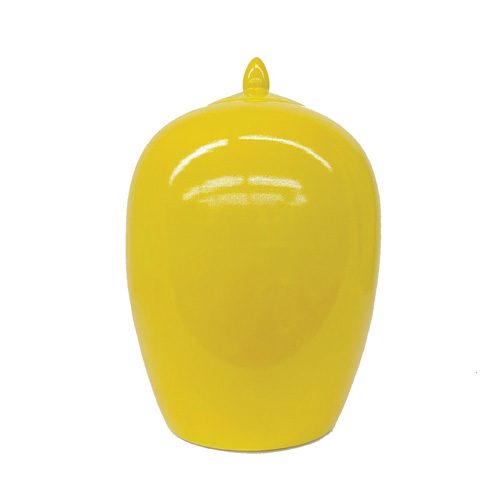 VASO DE CERAMICA DECORATIVO-AMARELO-BALI-VASOS E CACHEPOTS