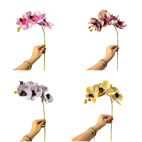 HASTE DE ORQUIDEA C/6 72CM TOQUE REAL-FLORES