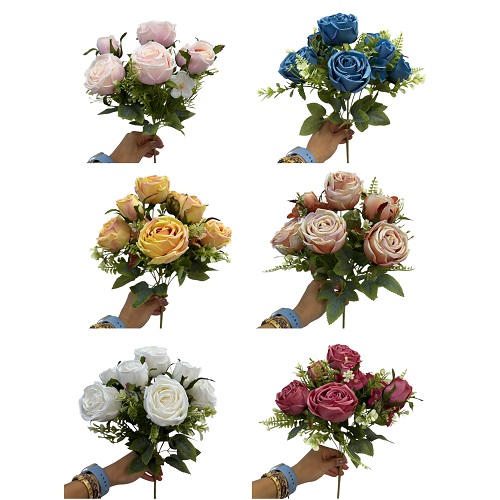 BUQUE DE ROSA C/7 FLORES 40CM FLORES