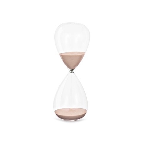 AMPULHETA NUDE  VIDRO 15 MINUTOS 16CM DECORAÇÃO