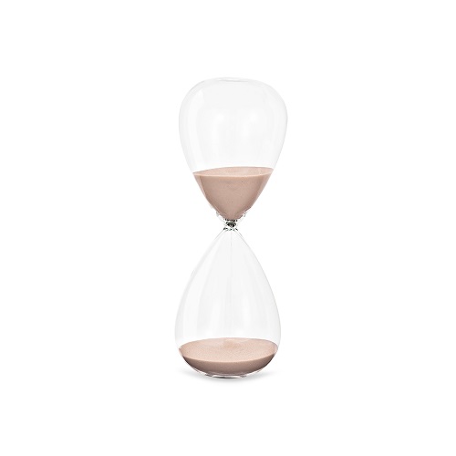 AMPULHETA NUDE VIDRO 60 MINUTOS 24,5CM-DECORAÇÃO