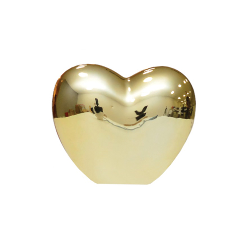 CORACAO DOURADO PEQUENO 6.5X3.8X5.2CM DECORAÇÃO